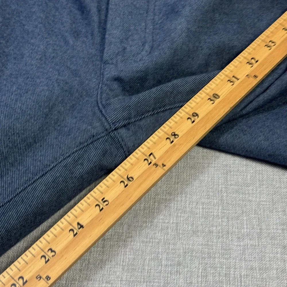ASH & ERIE Pants Mens 31x28 Blue Chino Regular Fit Flat Front Pockets Stretch